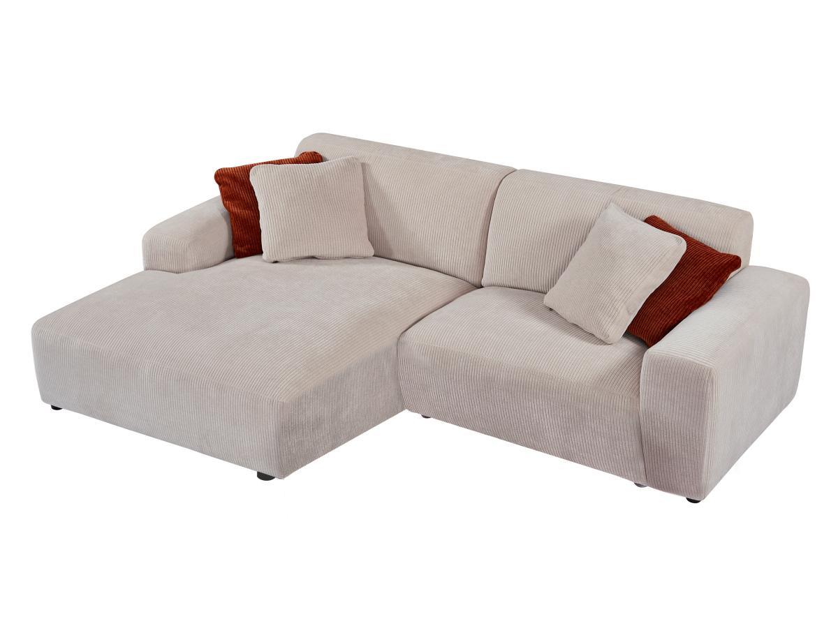 Maison Céphy Ecksofa - Ecke links - Cord - Beige - TIRONO von Maison Céphy  