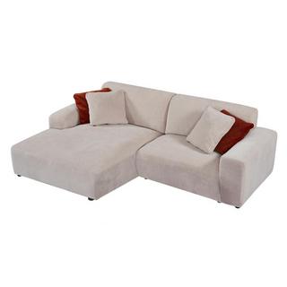 Maison Céphy Ecksofa - Ecke links - Cord - Beige - TIRONO von Maison Céphy  