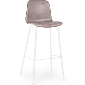 Tabouret de bar Kyra Vintage anthracite blanc