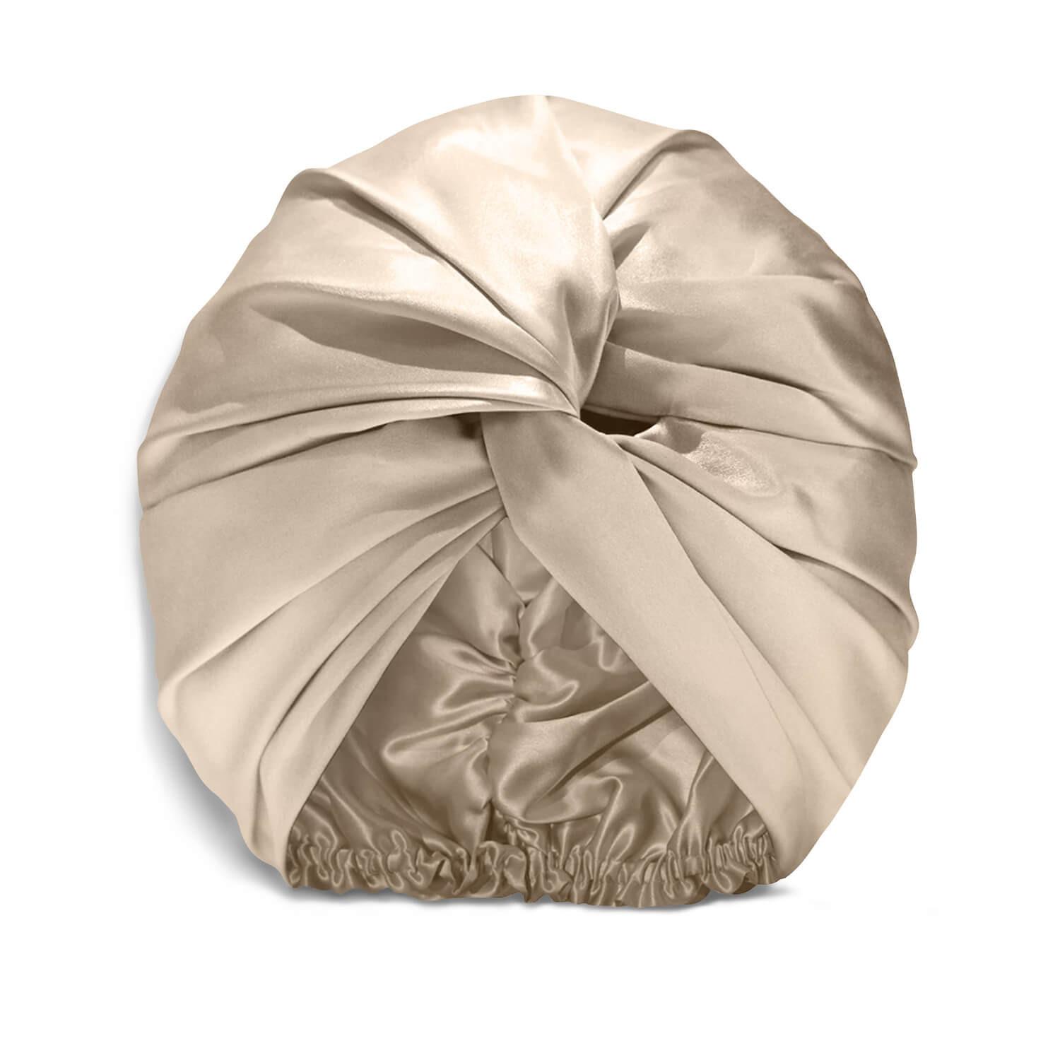 VBEAUTY  Premium Seiden Turban - Champagner 