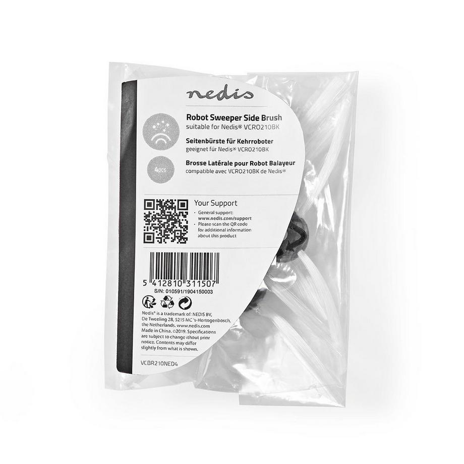 Nedis Kehrmaschinenroboter Seitenbürste | Geeignet für: VCRO210BK | Weiß  