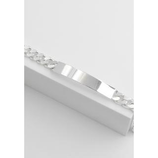 MUAU Schmuck  Bracelet d'identité en argent 925, 6mm, 21cm 