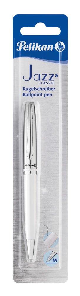 Pelikan  Pelikan Jazz Classic Blanc Stylo à bille rétractable avec clip Moyen 1 pièce(s) 