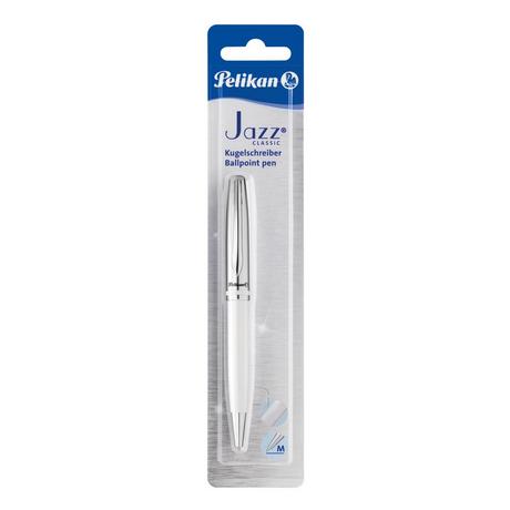 Pelikan  Pelikan Jazz Classic Blanc Stylo à bille rétractable avec clip Moyen 1 pièce(s) 