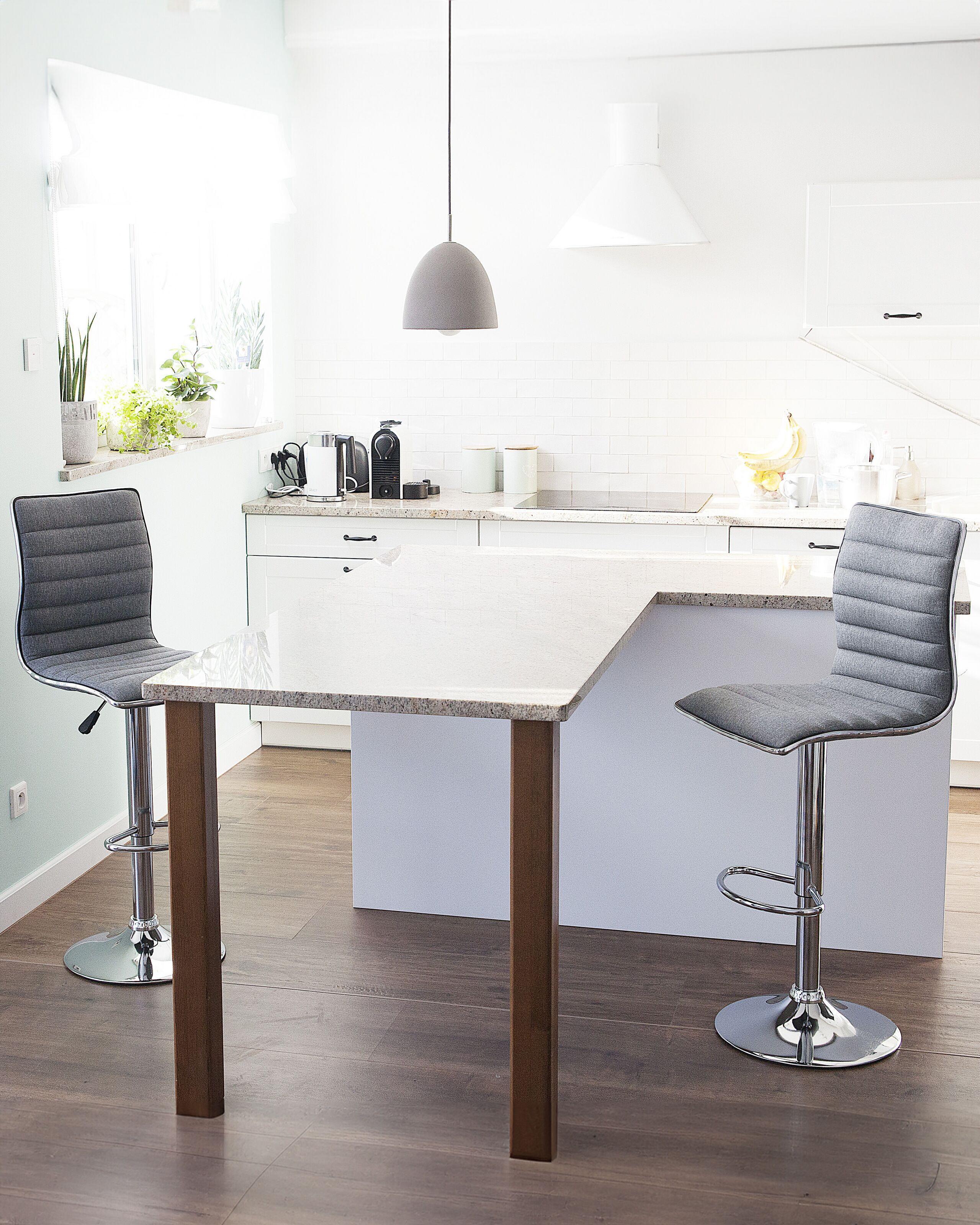 Beliani Set di 2 sedie alte en Tessuto Moderno LUCERNE  