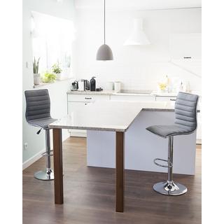 Beliani Set di 2 sedie alte en Tessuto Moderno LUCERNE  