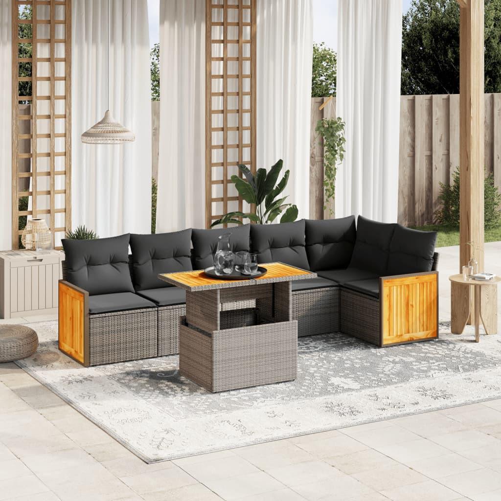 VidaXL set divano da giardino Polirattan  