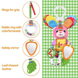 Activity-board  Jouets pour bébés, jouets pour enfants en peluche, hochets pour bébés avec dentition pour mordre, jouets pour poussettes et voitures pour enfants en bas âge. 