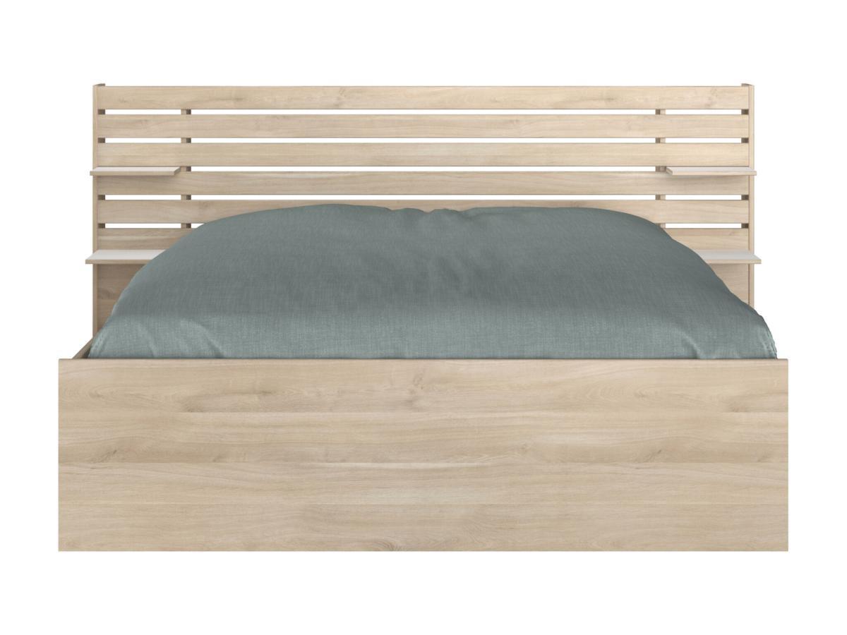 Vente-unique Letto 160 x 200 cm Con vani portaoggetti Naturale - TENALIA II  