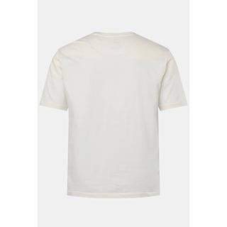 JP1880  T-shirt con mezze maniche, stampa sul petto e scollo a girocollo, fino alla tg. 8XL 