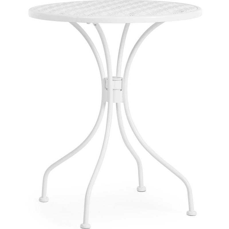 mutoni Table de jardin Lizette blanche ronde années 60  