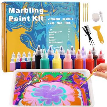 Peinture à l'eau pour enfants - 12 couleurs de peinture à l'eau, set de peinture à l'eau, art et artisanat pour les filles et les garçons, set d'artisanat pour les activités