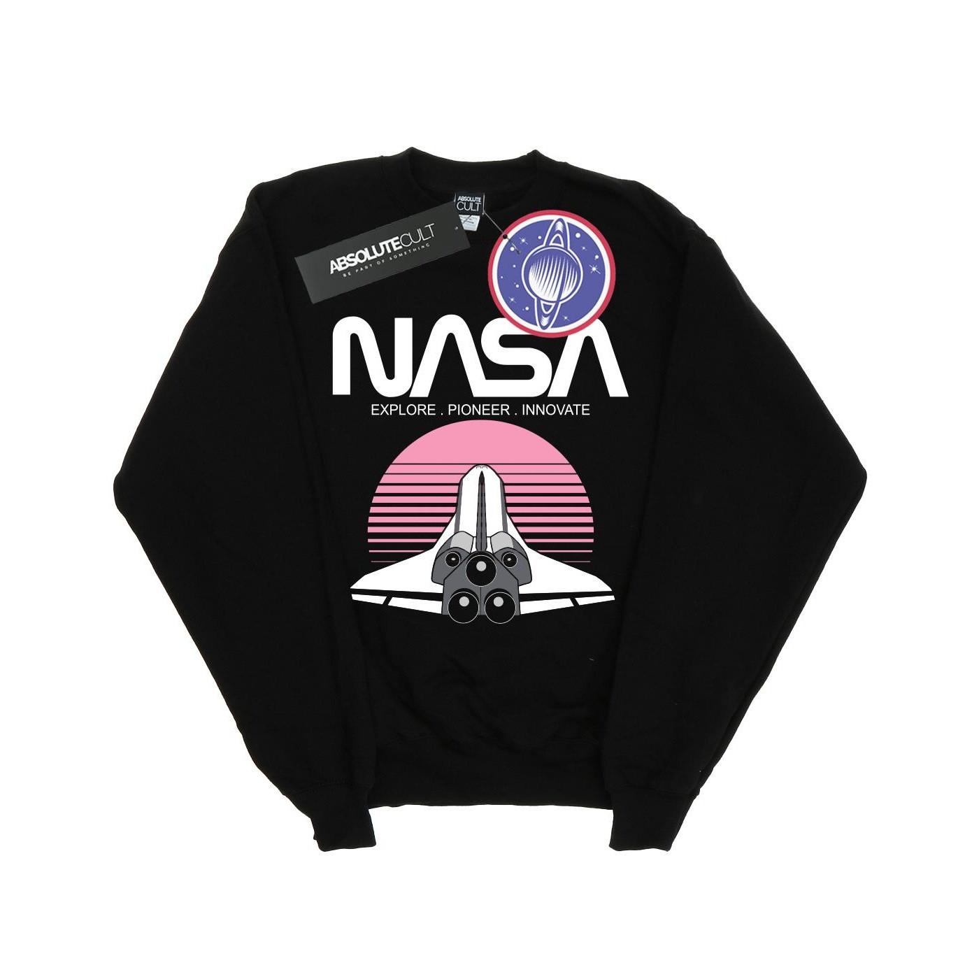 Image of Space Shuttle Sunset Sweatshirt Damen Schwarz S