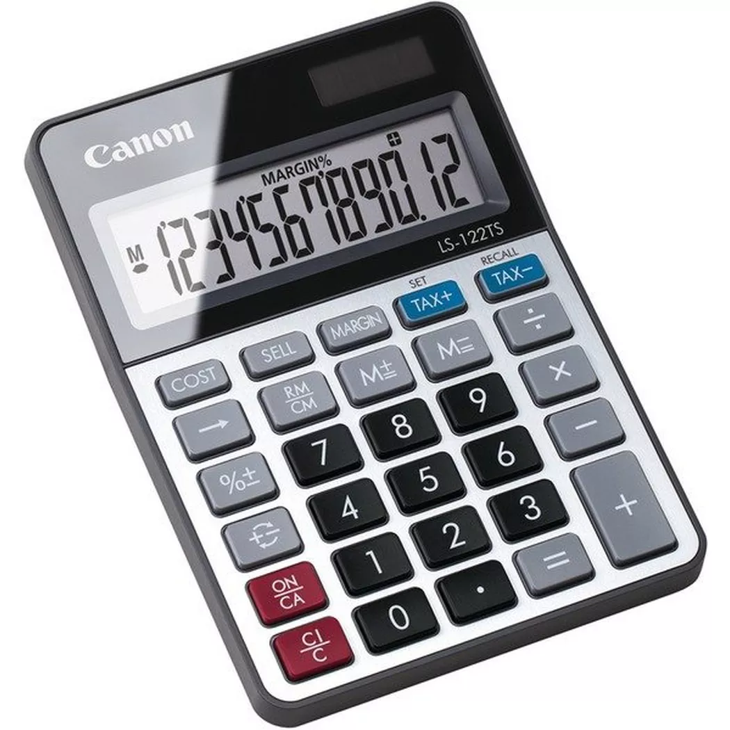 Canon – Tischrechner CA-LS122TS 12-stellig, Silber