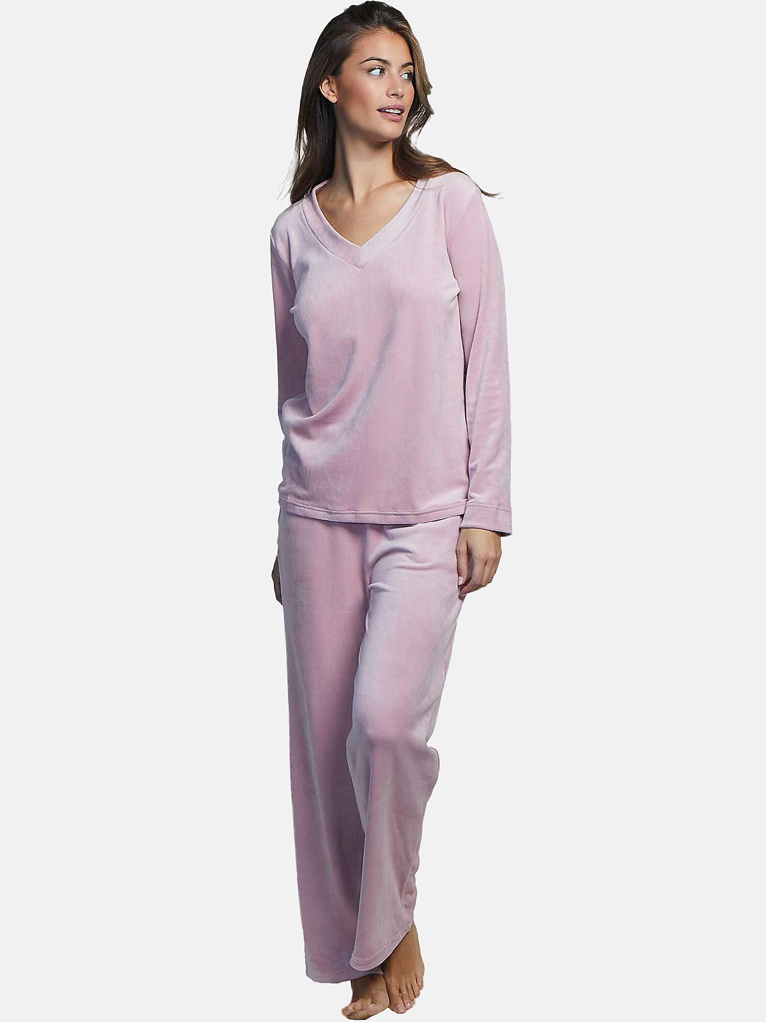 Image of Entspannungs- Und Innenbekleidung Pyjama Hose Oberteil Polar Soft Unisex Altrosa XL