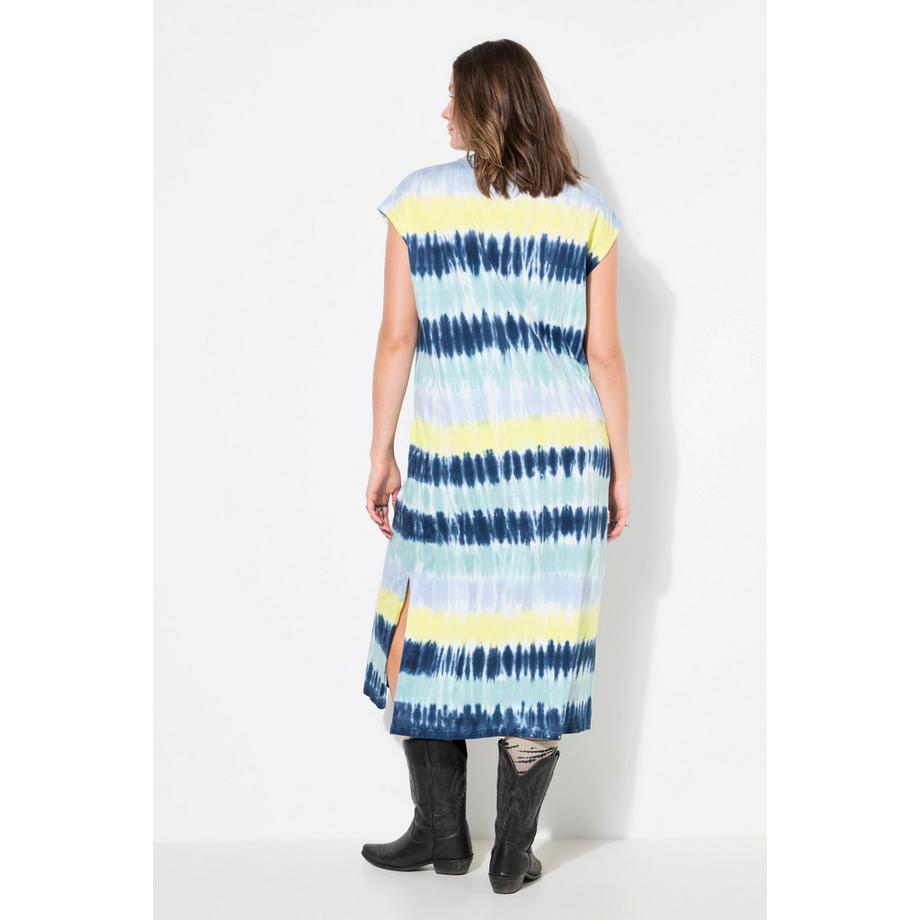 Studio Untold Robe midi en jersey légèrement oversize imprimé all-over accent épaule  