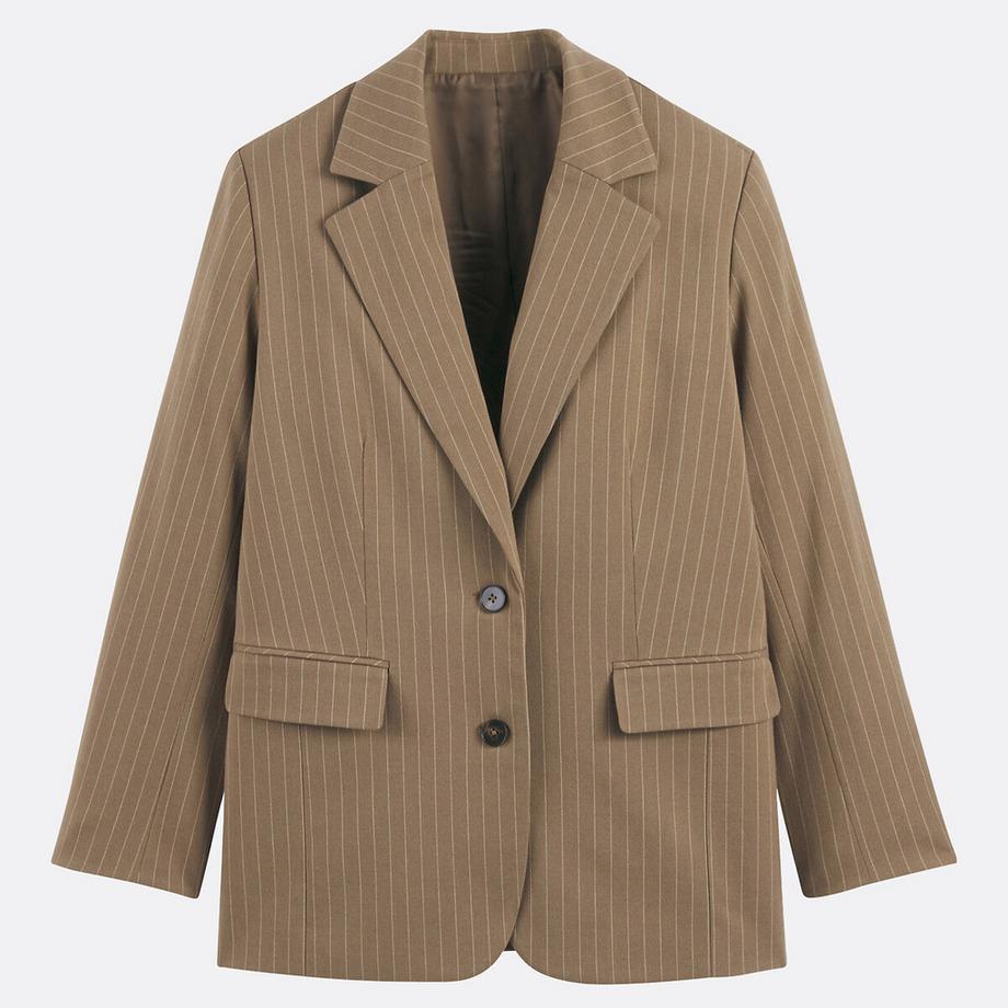La Redoute Collections Blazer Long Oversize Rayé  