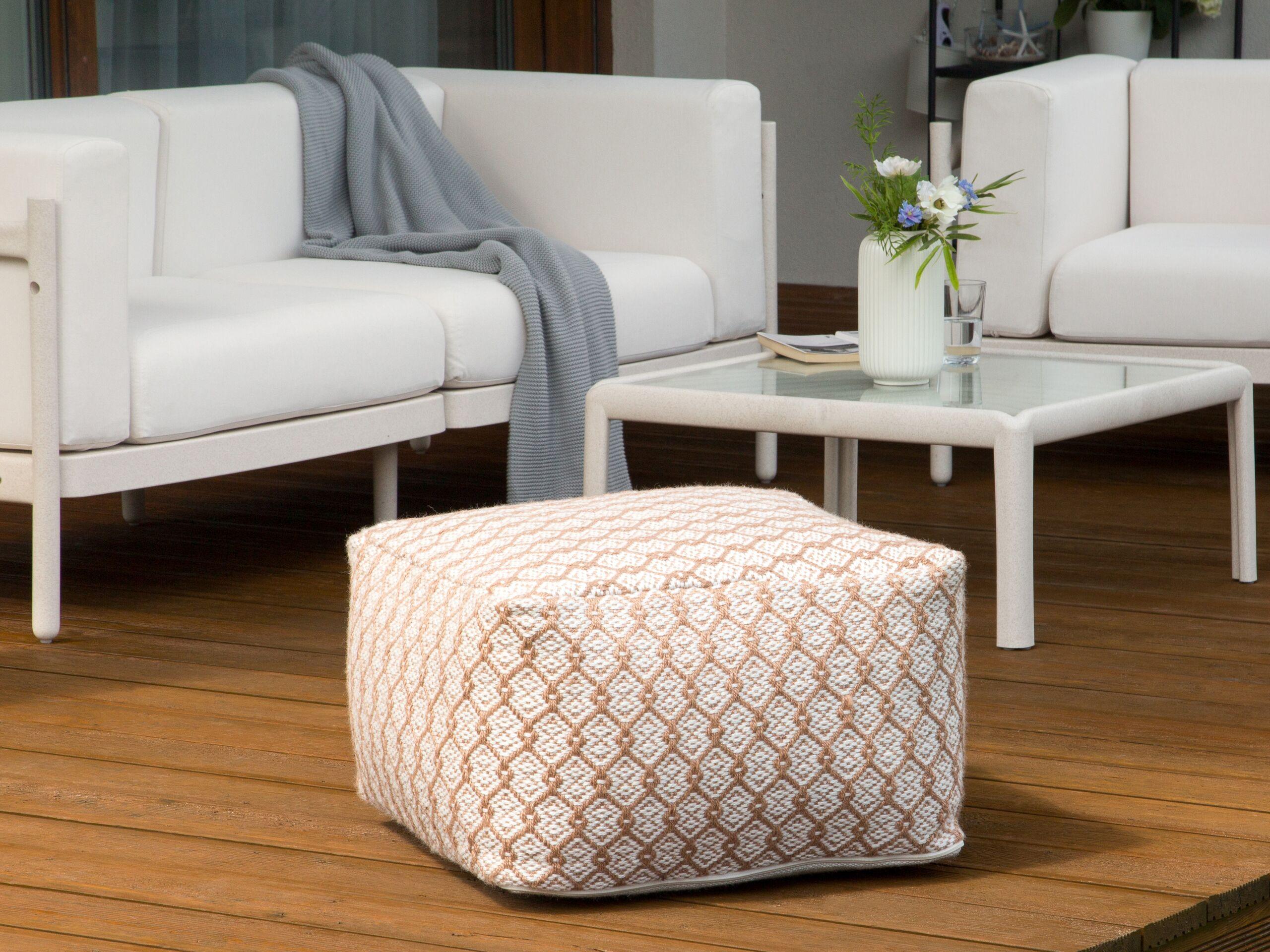 Beliani Pouf en Poliestere Boho SHORAN  