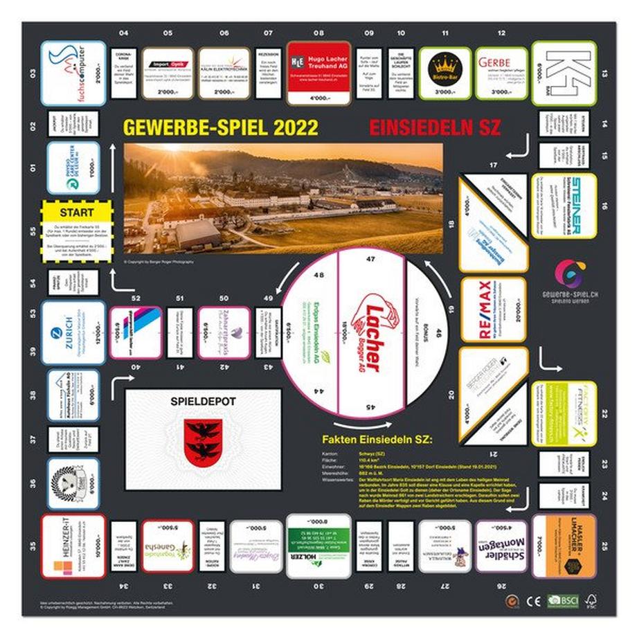 GEWERBE-SPIEL  Brettspiel EINSIEDELN (Deutsch) 