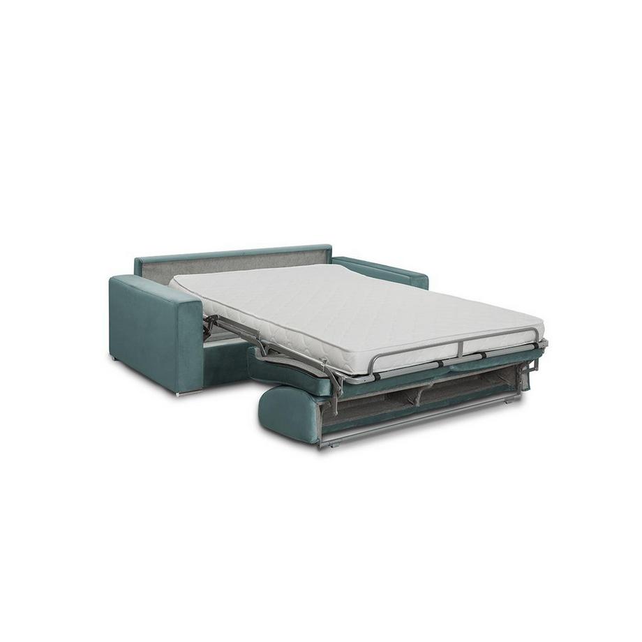 Vente-unique Canapé 3 places conible express en velours CALIFE menthe Couchage 1Matelas  