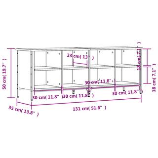 VidaXL Armoire à chaussures bois d'ingénierie  