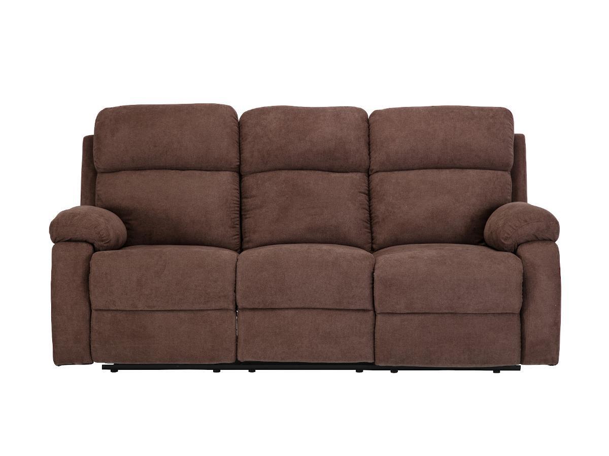 Vente-unique Relaxsofa 3-Sitzer - Stoff - Braun - TOLZANO  