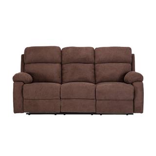 Vente-unique Relaxsofa 3-Sitzer - Stoff - Braun - TOLZANO  