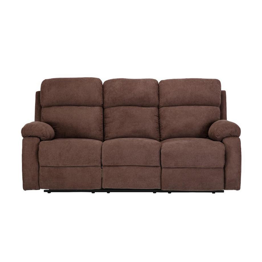 Vente-unique Relaxsofa 3-Sitzer - Stoff - Braun - TOLZANO  