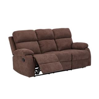 Vente-unique Relaxsofa 3-Sitzer - Stoff - Braun - TOLZANO  