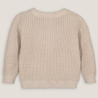 La Redoute Collections  Pullover mit Rundhals und Knopfleiste 