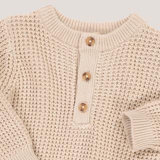 La Redoute Collections  Pullover mit Rundhals und Knopfleiste 