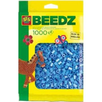 SES Creative Beedz Confezione di 1000 perline blu da stirare per bambini