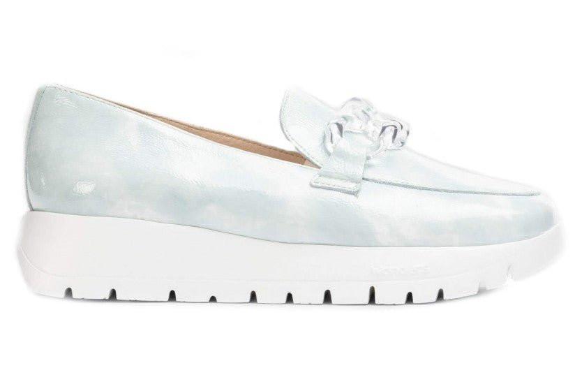 Image of Iris - Leder Mokassin Damen Blau 39