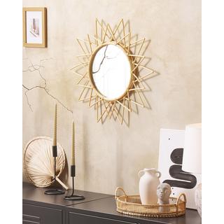 Beliani Miroir en Rotin Boho AROEK  