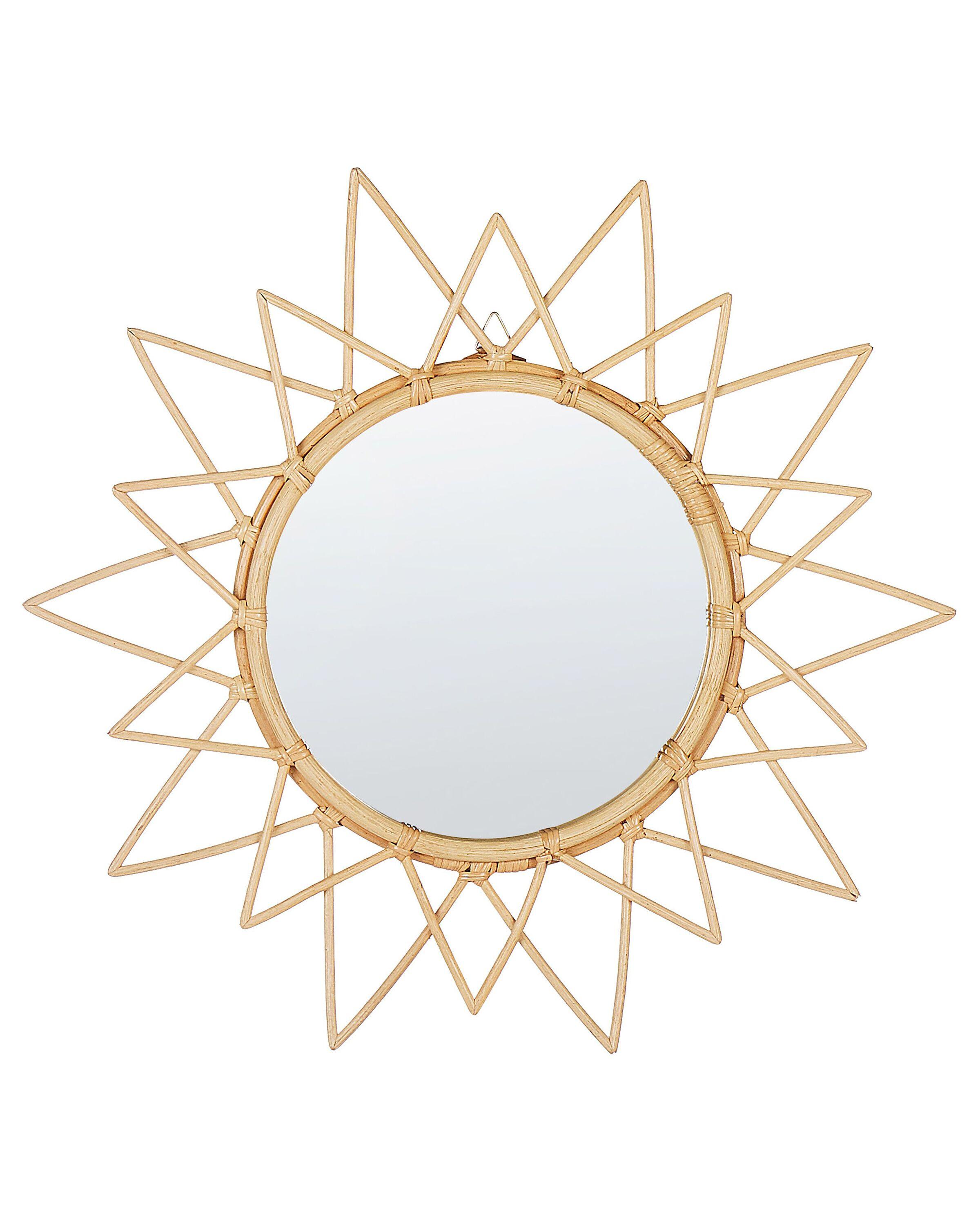 Beliani Miroir en Rotin Boho AROEK  