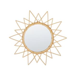 Beliani Miroir en Rotin Boho AROEK  