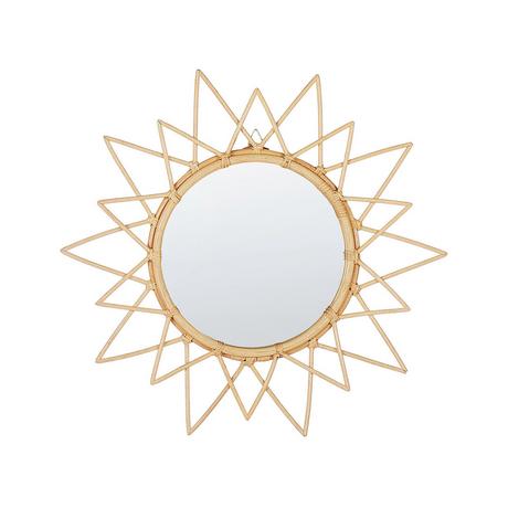 Beliani Miroir en Rotin Boho AROEK  