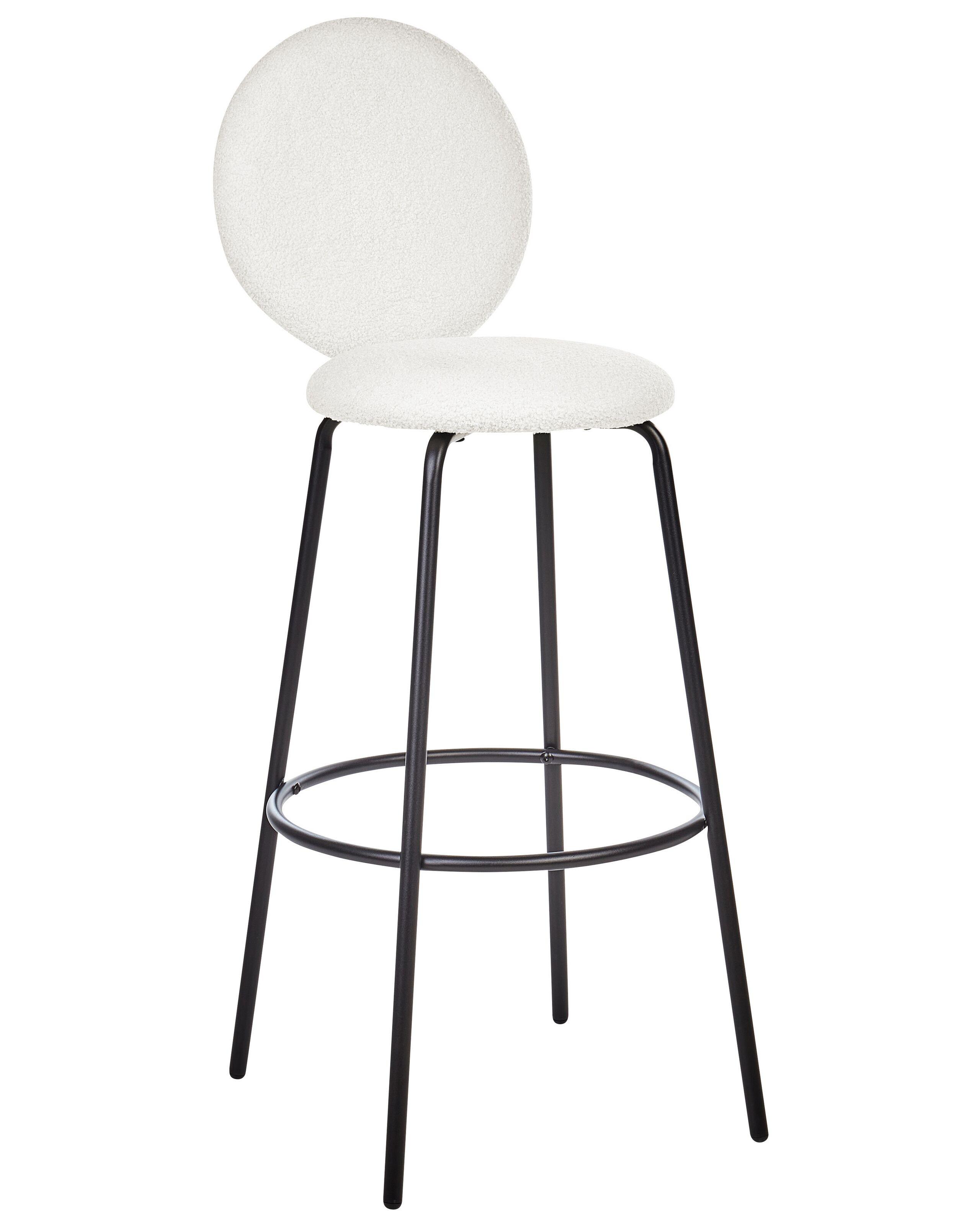 Beliani Lot de 2 tabourets de bar en Bouclé Moderne EMERY  