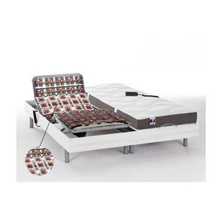 DREAMEA Set relax sole sospensioni 100% lattice 5 zone JUPITER di DREAMEA Bianco 2motori OKIN  