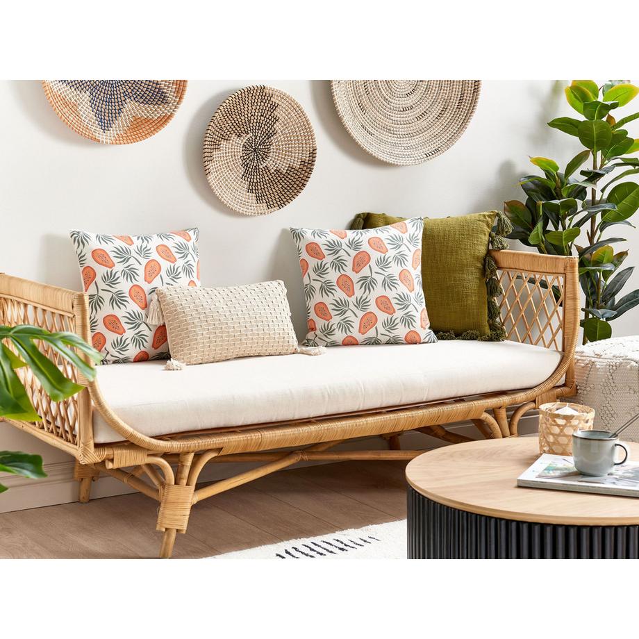 Beliani Lot de 2 coussins décoratifs en Polyester  AVENS  