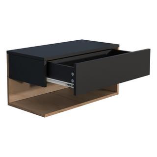 VCM Holz Wandschublade Nachtschrank Wandboard Schublade Konsole Nachttisch Usal XL 60 cm  