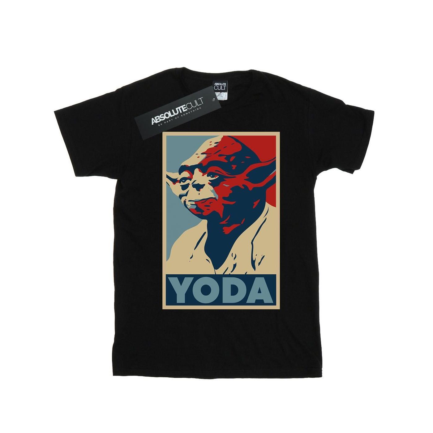 Image of Yoda Poster Tshirt Mädchen Schwarz 152-158