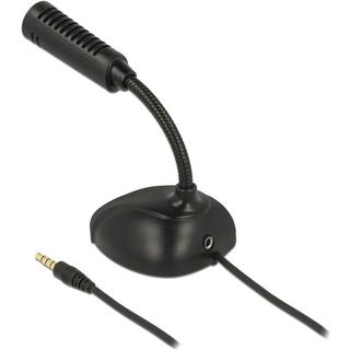 DeLock  USB Microphon für Smartphone /Tablet mit Schwanenhals, 3.5mm Stecker/Buchse,1.7m 