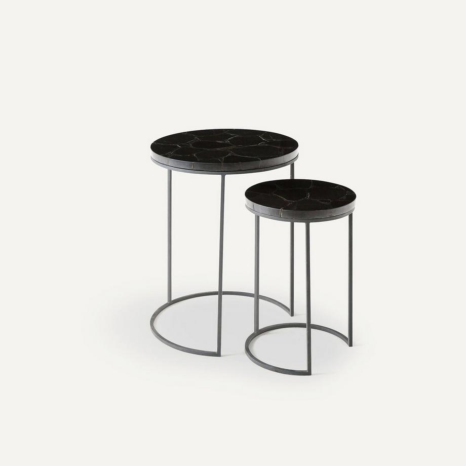 AM.PM 2er-Set Beistelltische Anaximène aus Achat  