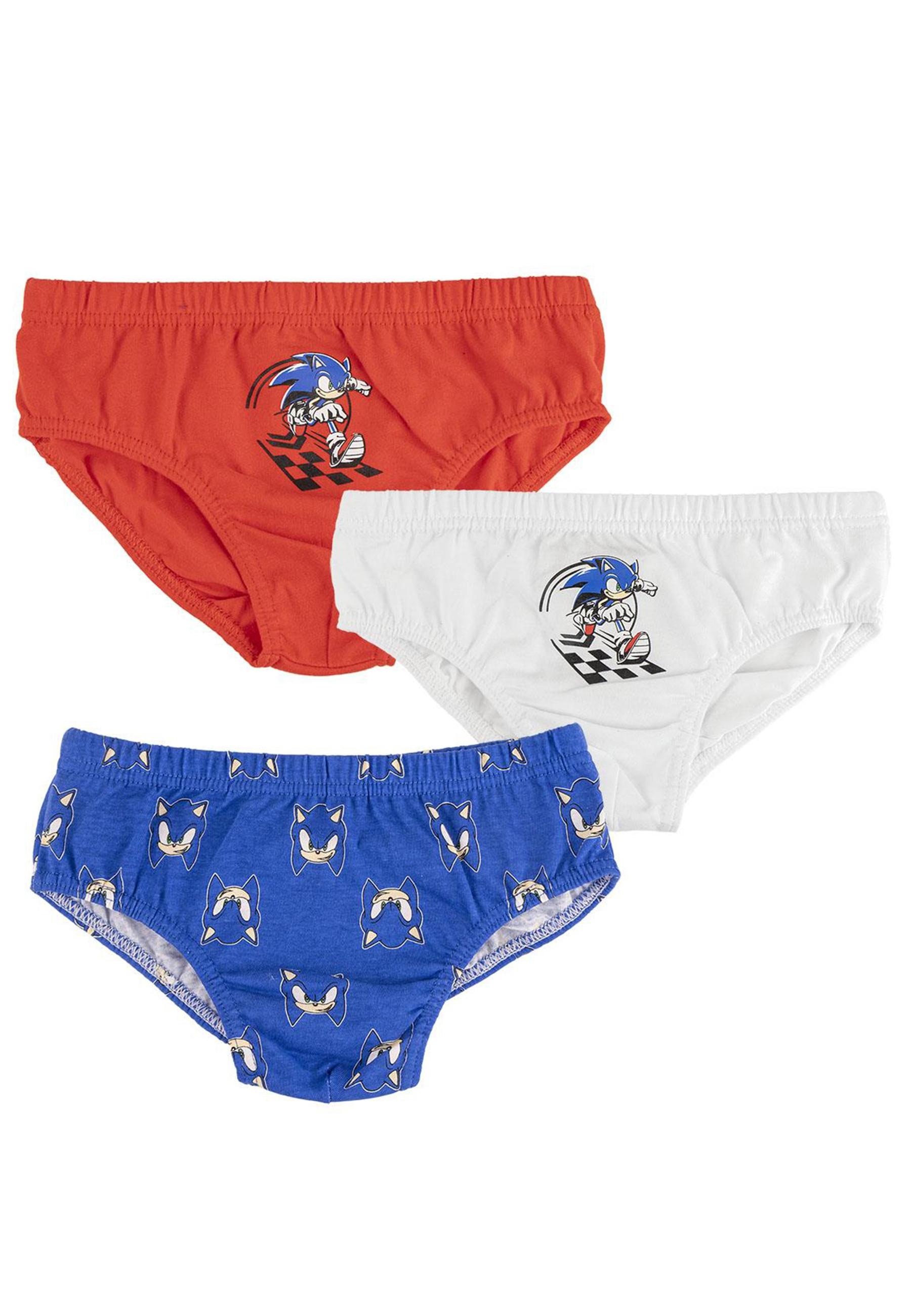 Image of Unterwäsche-set Für Jungen 3 Teile Sonic Unisex Multicolor 122/128