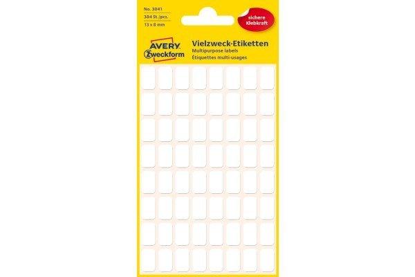 Avery-Zweckform AVERY ZWECKFORM Haushaltetiketten 13×8mm 3041Z weiss 384 Stück  