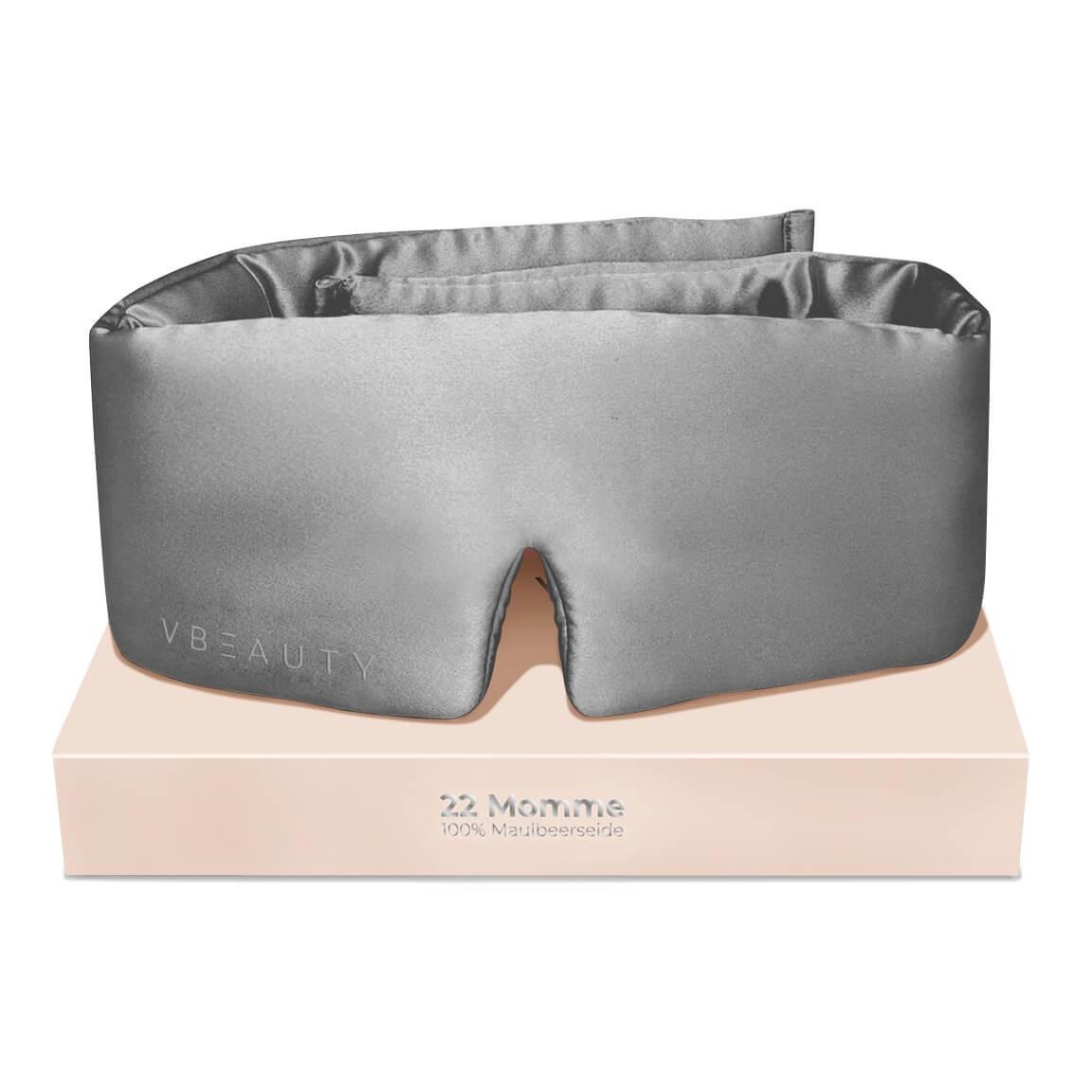 VBEAUTY  Premium Deep Sleep Seiden Schlafmaske - Anthrazit 