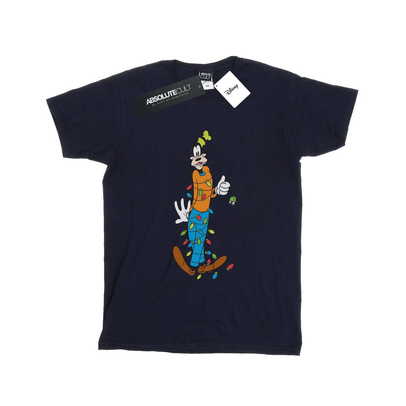 Image of Goofy Christmas Lights Tshirt Damen Marine 3XL