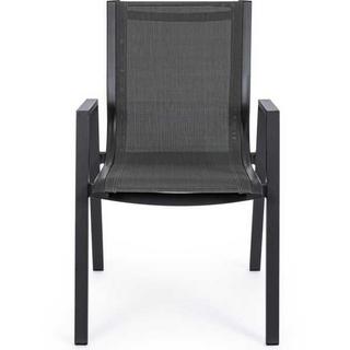 mutoni Chaise de jardin Pelagius avec accoudoirs anthracite  