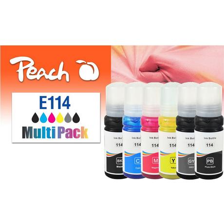 Peach  Epson CISS 114,MP, T07A1 6x70 ml,6x2300 Seiten 